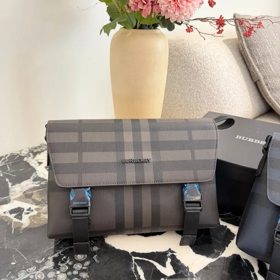 Burberry Check Botentasche Charcoal Crossbody