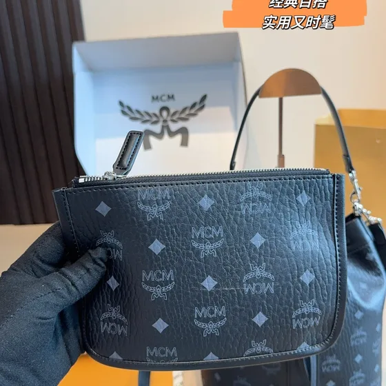 MCM Dessau Drawstring Сумка-ведро Чёрный Сумка на плечо