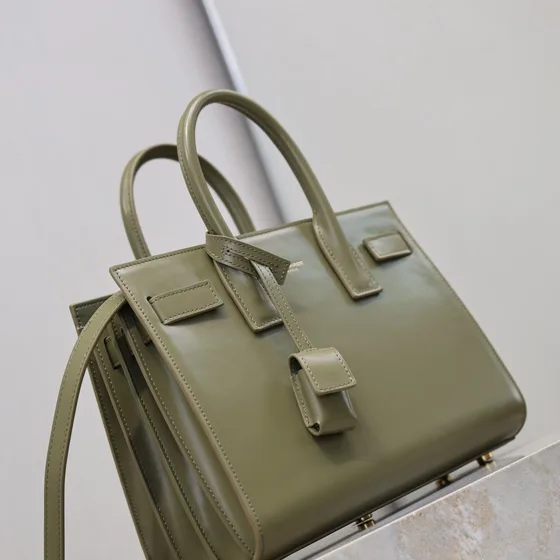 YSL Sac De Jour Nano Olive Xanh lá Top Handle