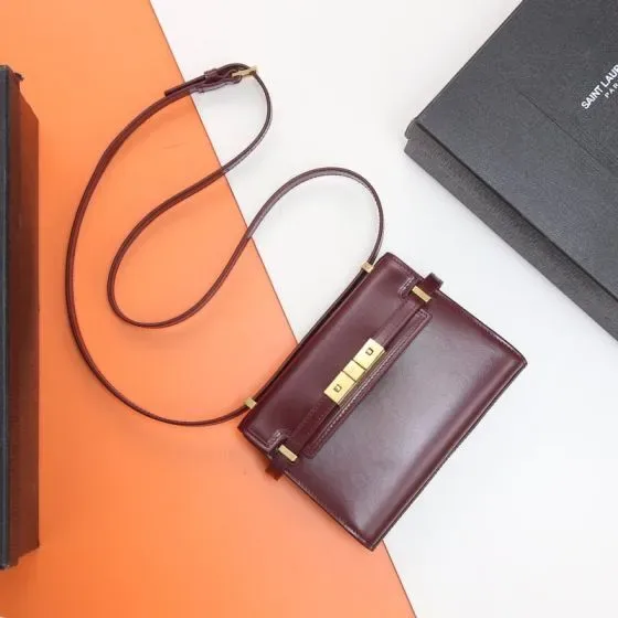 YSL Manhattan Crossbody Burgundy Crossbody