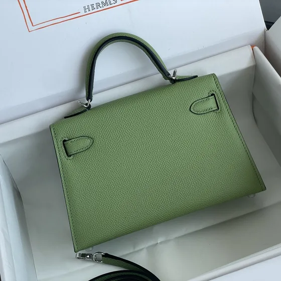 Hermes Kelly Green Top Handle