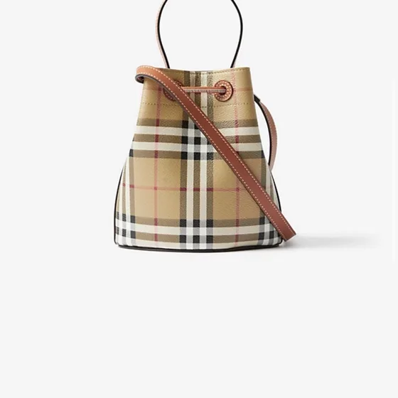 Burberry Check Mini Tb Bucket Bag Archive Be Crossbody