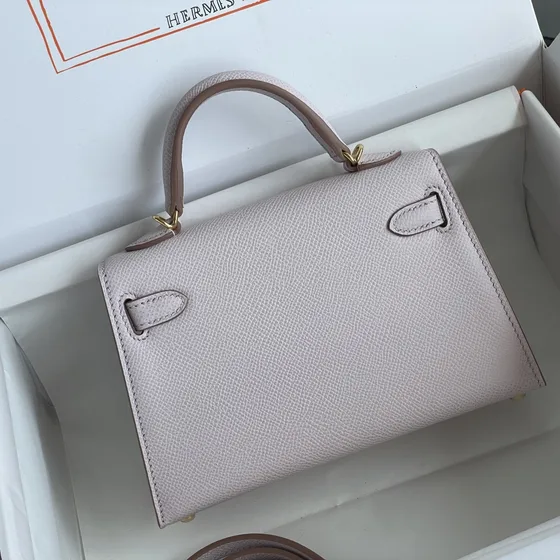 Hermes Mini Kelly Ⅱ Mauve Pale Top Handle
