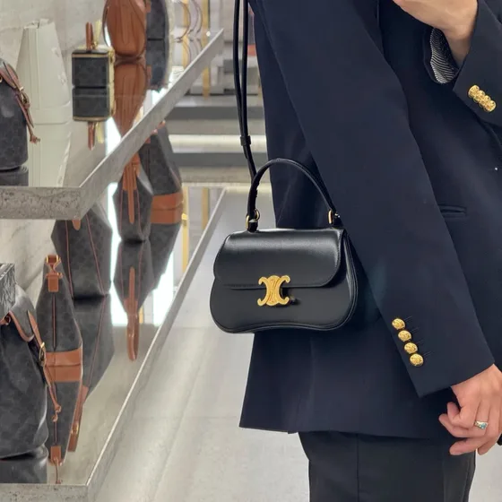 Celine Triomphe Noir Sac épaule