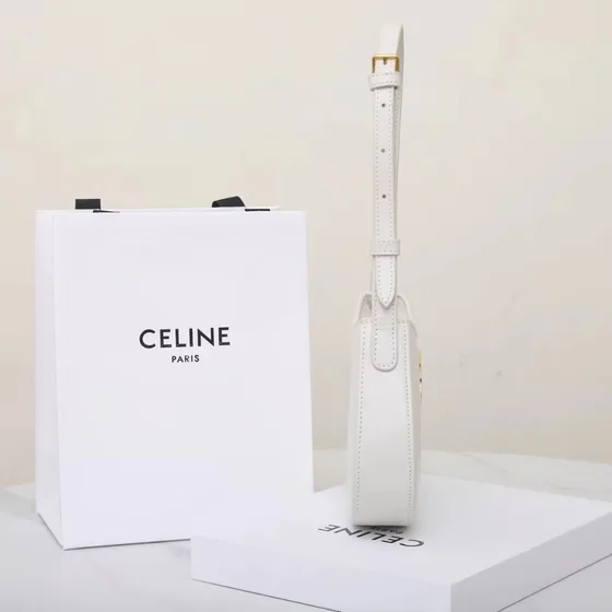 Celine Triomphe Blanco Bolso bandolera