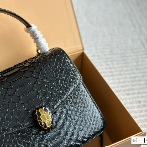 Bvlgari Serpenti Forever Top Handle Black Top Handle