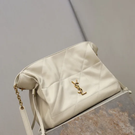 YSL Jamie 4.3 Small Chain Bag Bianco Borsa a spalla