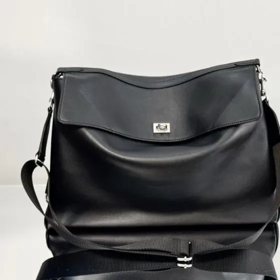 Balenciaga Belleville Large Flap Messenger Black Crossbody