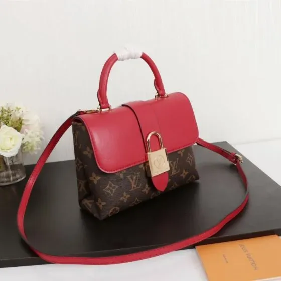 Louis Vuitton Locky Bb Merah/Coklat Monogram Top Handle