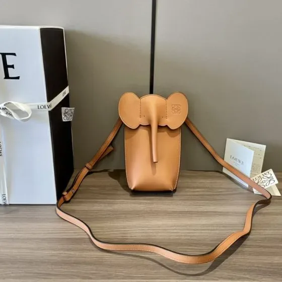 Loewe Elephant Pocket Warm Desert Crossbody