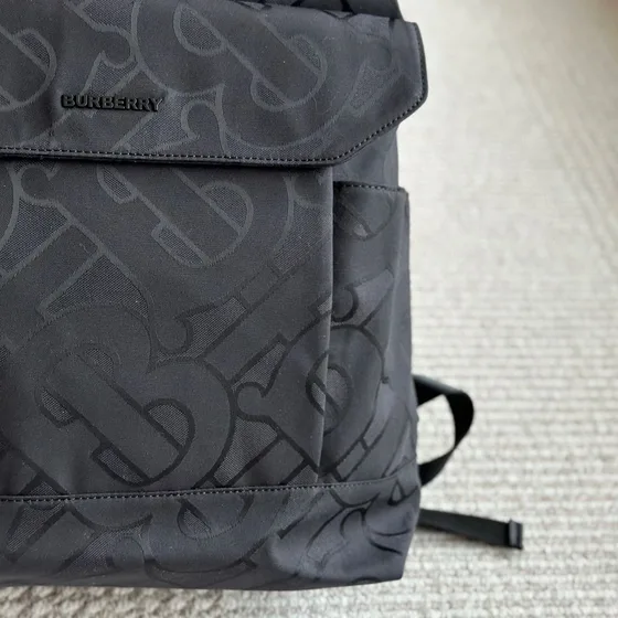 Burberry Monogram Econyl Rolltop Rygsæk Sort Rygsæk