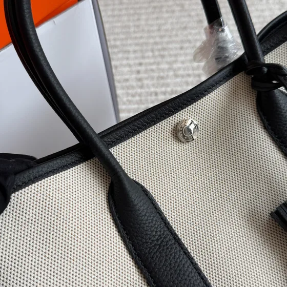 Loewe Garden Party Off-Blanc/Noir Sac cabas