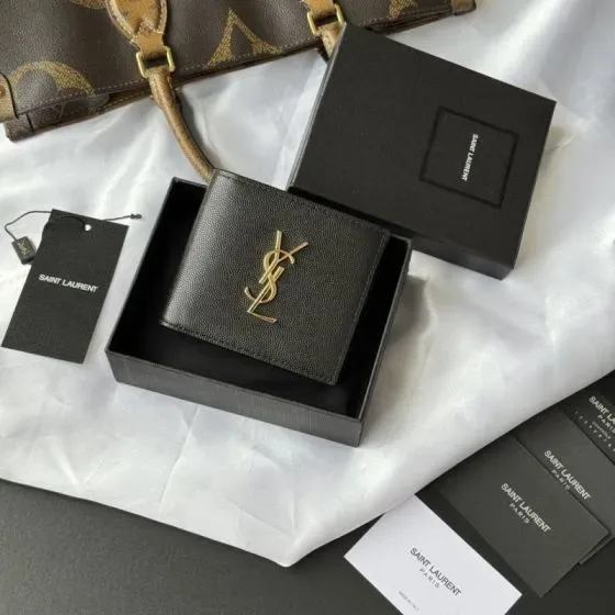 YSL Cassandre East West Wallet Black Wallet