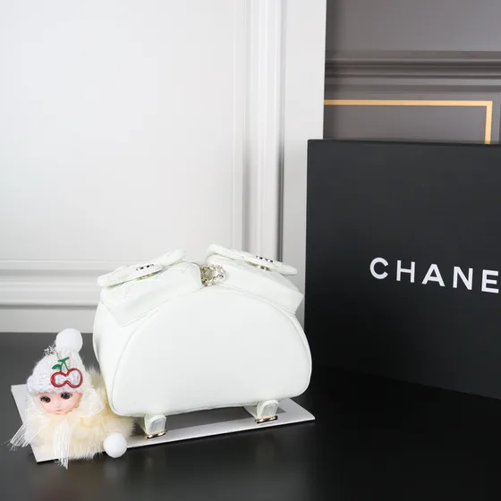 Chanel Duma Rygsæk Hvid Rygsæk