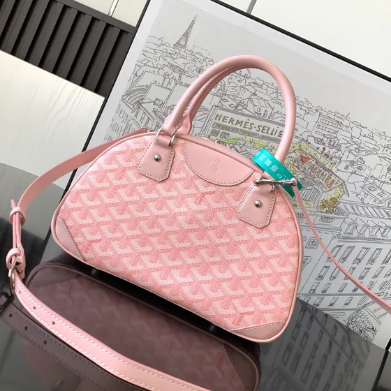 Goyard Saint Jeanne Mm Bowling Bag Rosa Alça superior