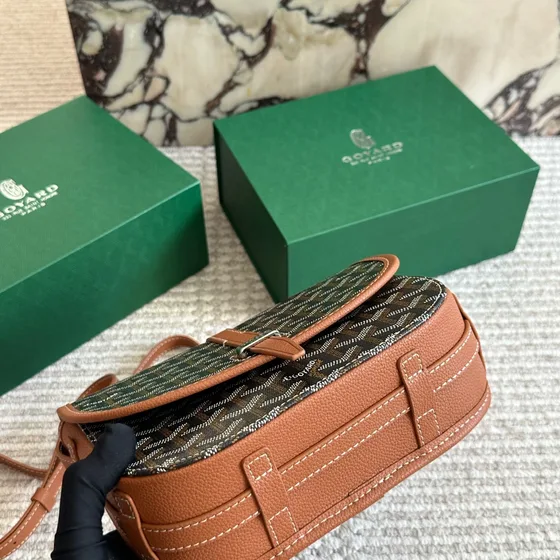 Goyard Belvedere Pm Black Tan Crossbody