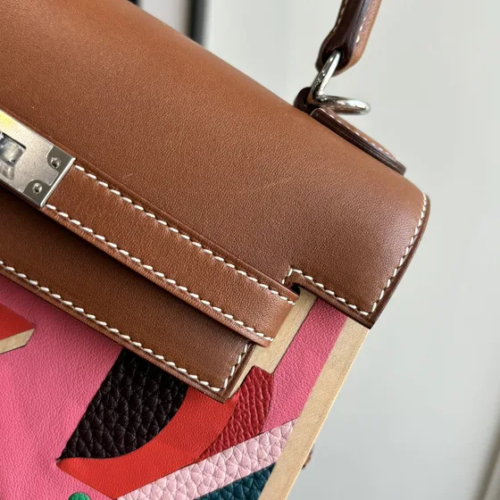 Hermes Kelly Wood Multicolor Top Handle