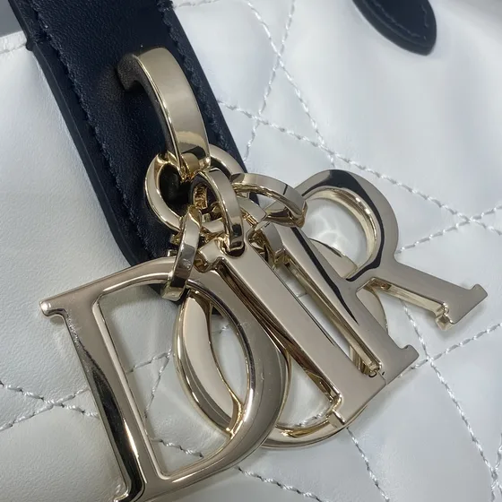 Dior Dior Toujours Vertical Tote Blanco Asa superior