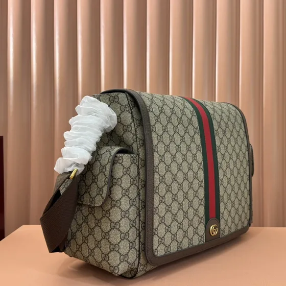 Gucci Ophidia Gg Bolsa mensageira Bege/Marrom Crossbody