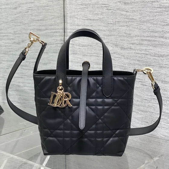 Dior Dior Toujours Vertical Nano Tote Hitam Top Handle
