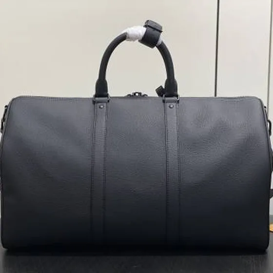 Louis Vuitton Keepall Bandouli re 50 Black 50 travel