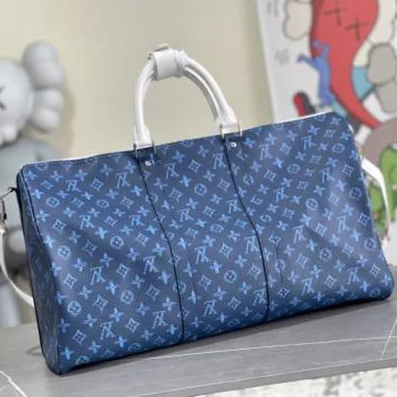 Louis Vuitton Keepall Bandouli re 50 Синий Monogram 50 travel