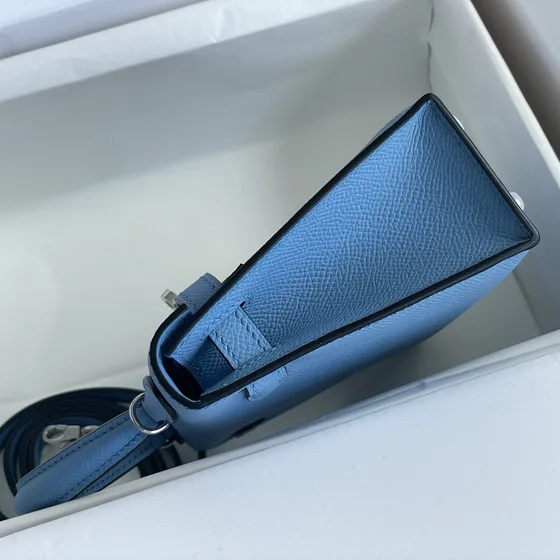Hermes Kelly Mini Light Biru Top Handle