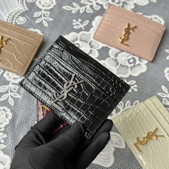 YSL Cassandre Card Case Preto Card Holder