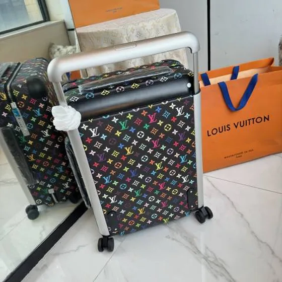 Louis Vuitton suitcase Black Multicolor Monogram travel