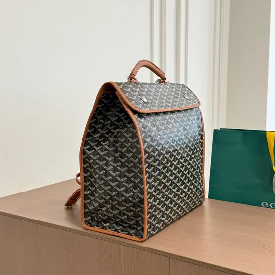 Goyard Saint Leger Backpack Black Brown Backpack