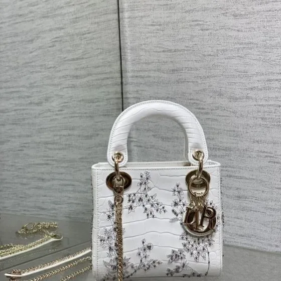 Dior Lady Dior Trắng Top Handle