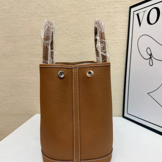 Hermes Garden Party Guld/Brun Shoppertasketur
