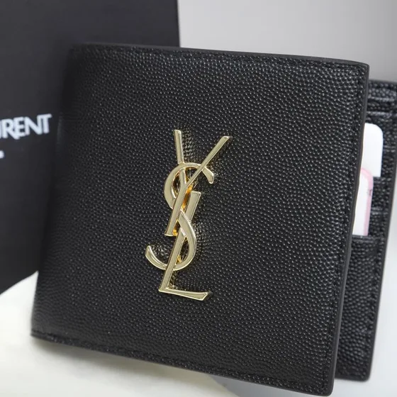 YSL Cassandre Matelassé East/West Wallet สีดำ Wallet