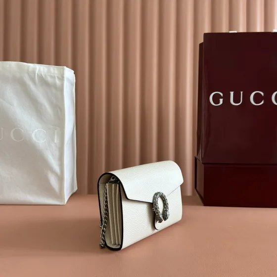 Gucci Dionysus Chain Кошелёк Белый Woc