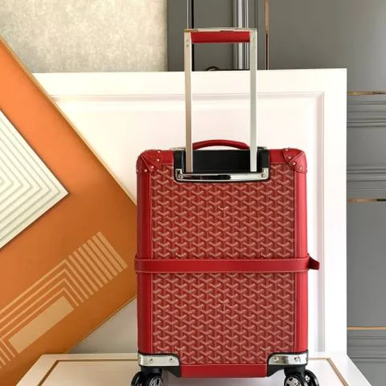 Goyard suitcase Red travel Red Goyardine