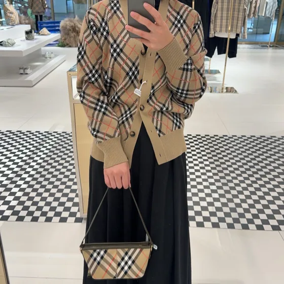 Burberry Vintage Check Bolso cruzado Beige Crossbody