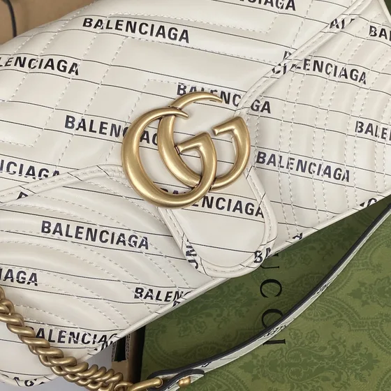 Balenciaga Crush Chain Bag White Shoulder Bag