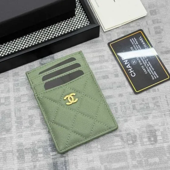Chanel Classic Card Holder Green Card Holder