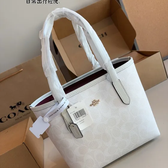 Coach Tote Beyaz Tote çanta