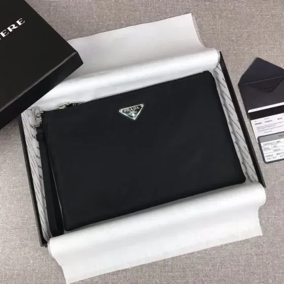 Prada Nylon Clutch Wristlet Black Clutch