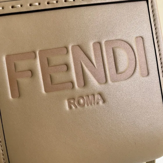 Fendi Fendi Roma Mini Sunshine Shopper Khaki Top Handle