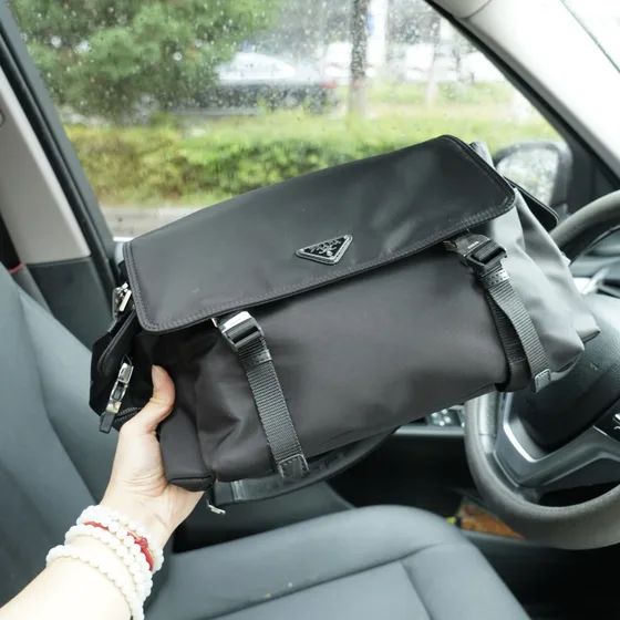 Prada Re-Nylon Medium Messenger Bag Grey Crossbody