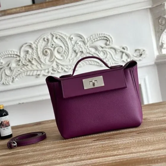 Hermes 24 24 Mini Purple Top Handle