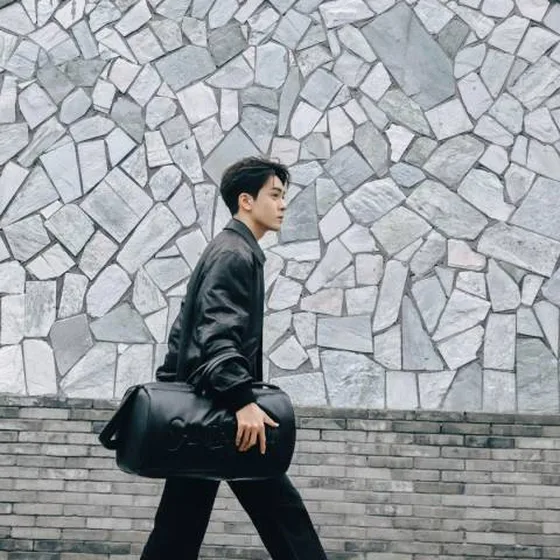 Louis Vuitton Black leather travel