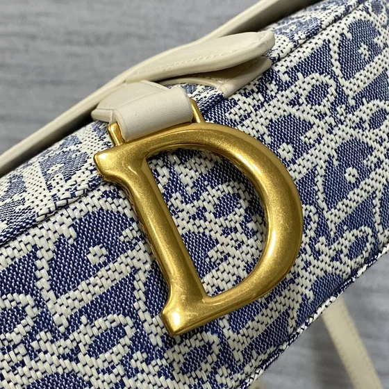 Dior Saddle Bag Белый And Синий Сумка на плечо
