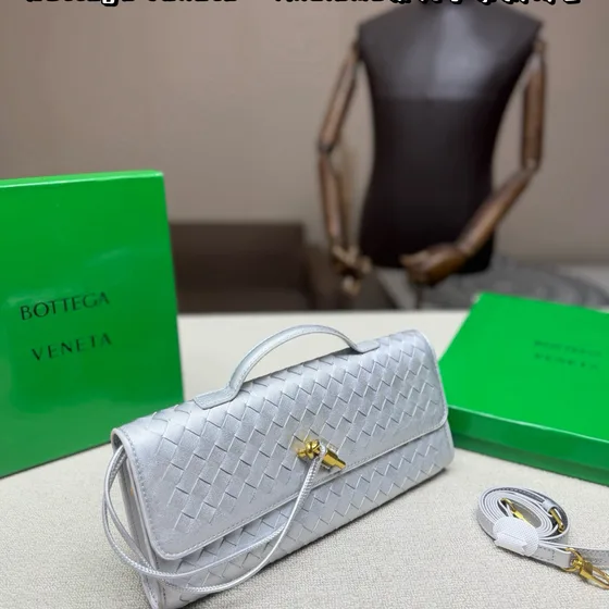 Bottega Veneta Andiamo Grey Crossbody
