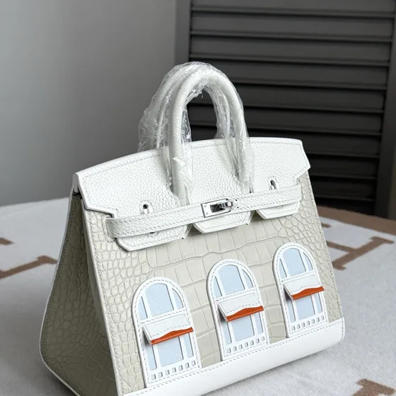 Hermes Birkin Faubourg Sellier Hvid 20cm Tophåndtag