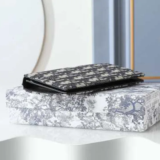 Dior wallet Oblique Biru laut and Beige everyday