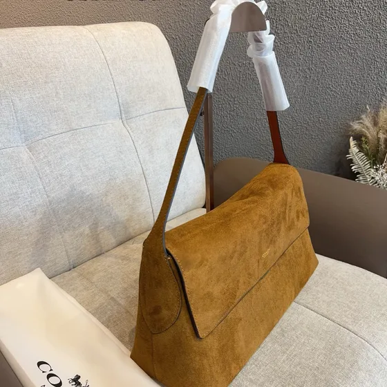 Coach Tan Suede Shoulder Bag