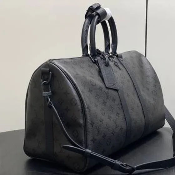 Louis Vuitton Keepall Bandouli re 45 black Monogram Midnight 45cm travel
